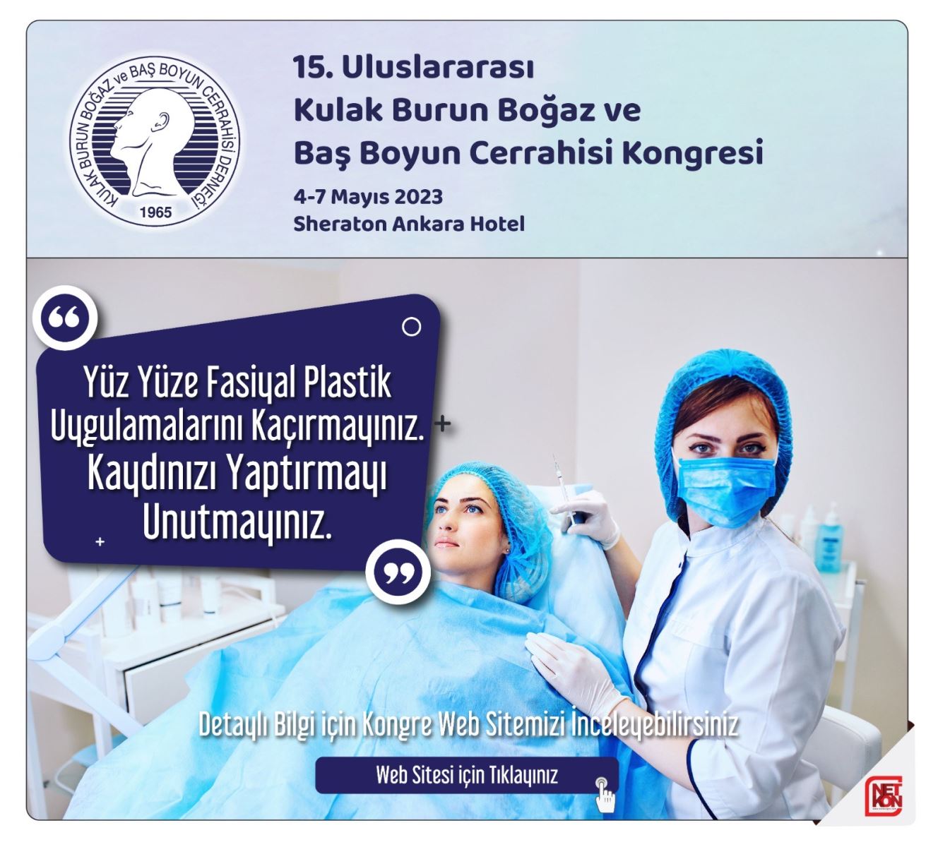 15. Uluslararası Kulak Burun Boğaz Cerrahisi Kongresi: 4 - 7 Mayıs 2023 ...